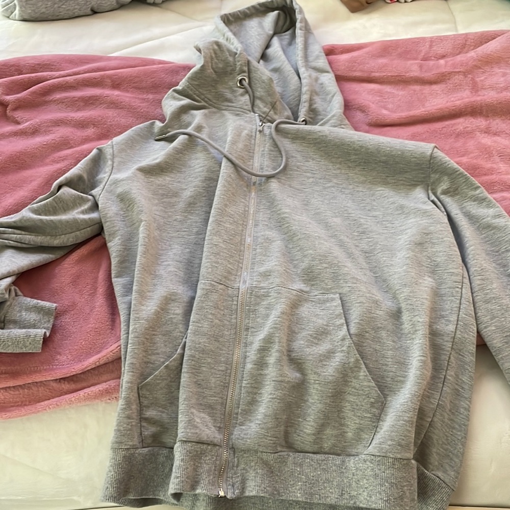 Gray zip up from shein